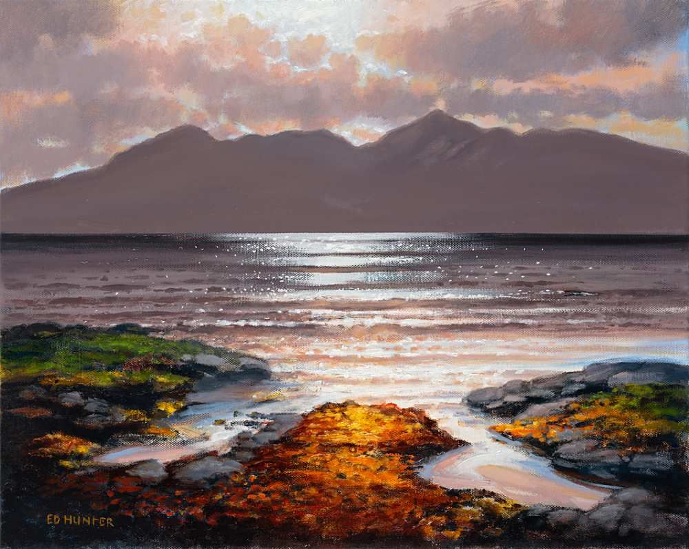 Sunset Over Arran From Troon 